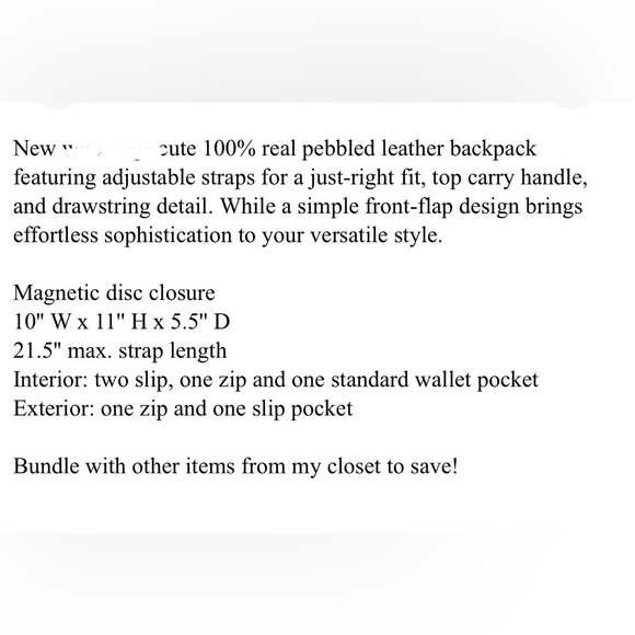 NWOT Sanctuary Black Leather Backpack - Picture 12 of 13